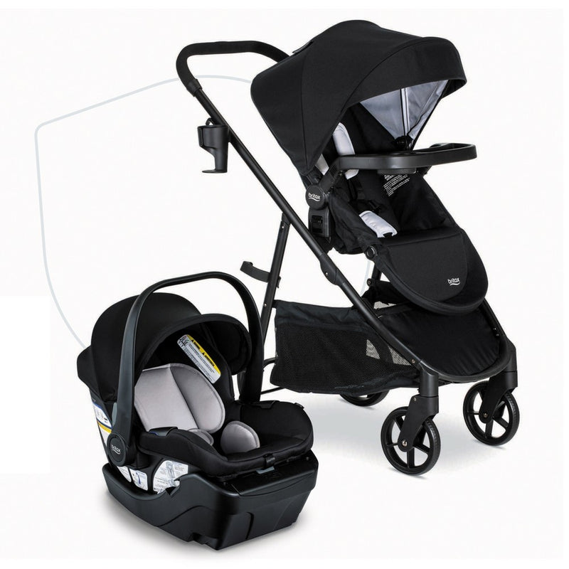 Britax Willow Brook Baby Travel System with Infant Car Seat and Stroller - Onyx Glacier (LOCAL PICKUP ONLY)