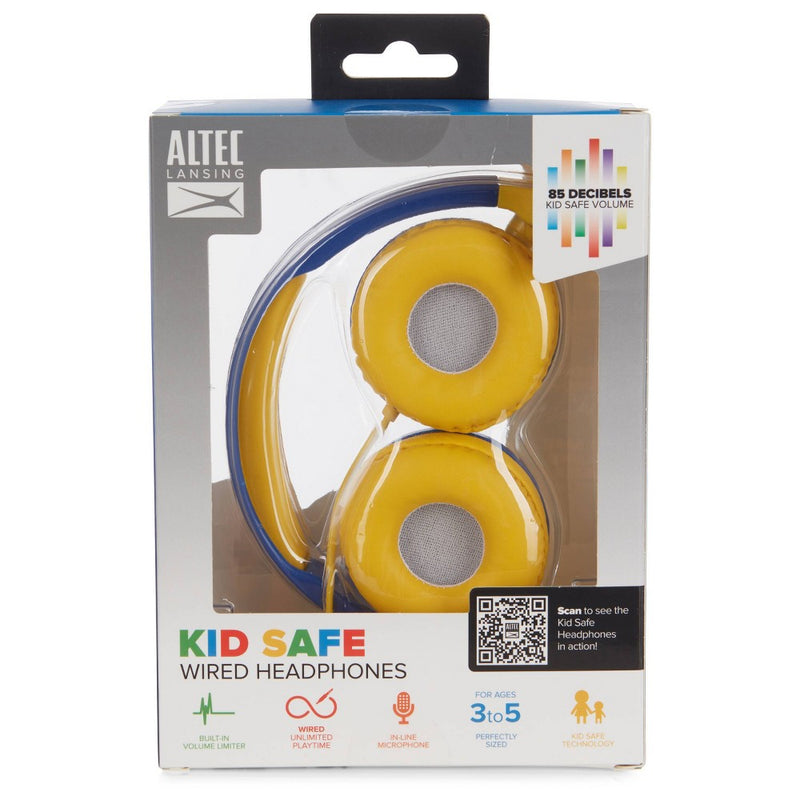 Altec Lansing Kid's Wired Over-Ear Headphones - Blue/Yellow