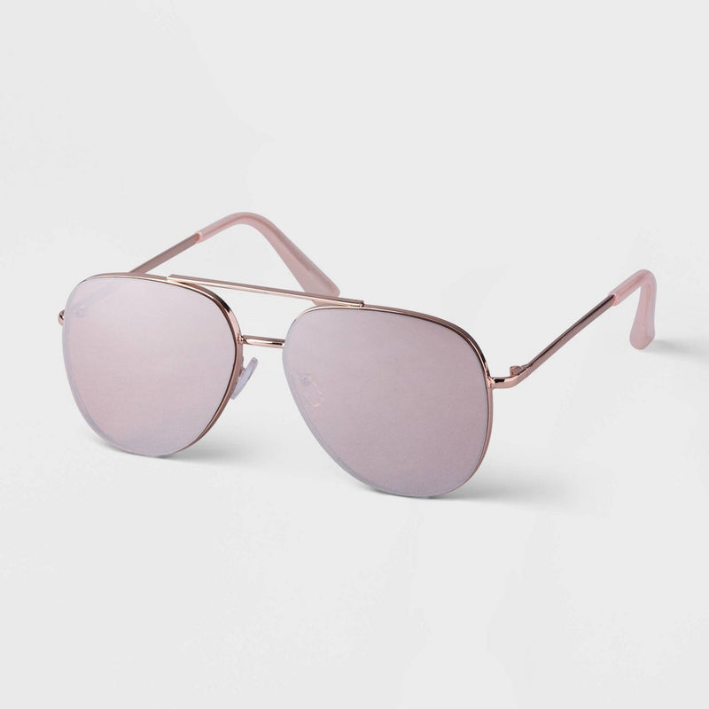 Women's Aviator Sunglasses - A New Day Rose Gold