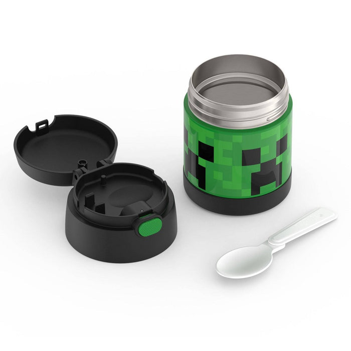 Thermos Kids' 10oz FUNtainer Stainless Steel Food Jar with Spoon - Minecraft