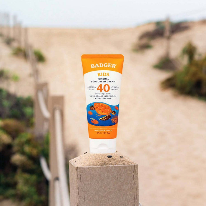 Badger Mineral Kids Sunscreen Cream - SPF 40 - 2.9 fl.oz