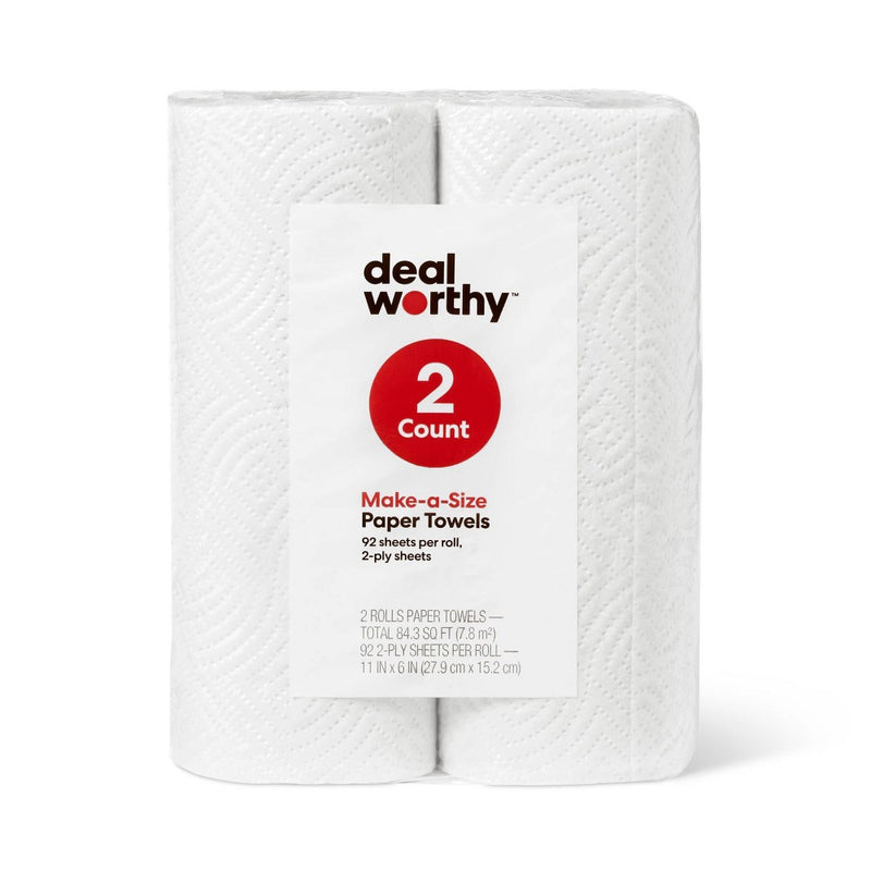 Make-A-Size Paper Towels - 2 Rolls - Dealworthy