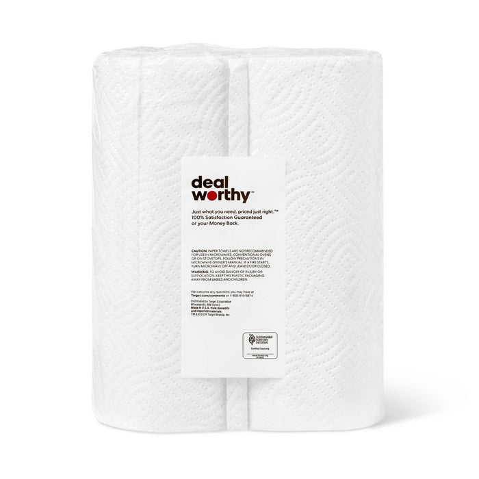 Make-A-Size Paper Towels - 2 Rolls - Dealworthy