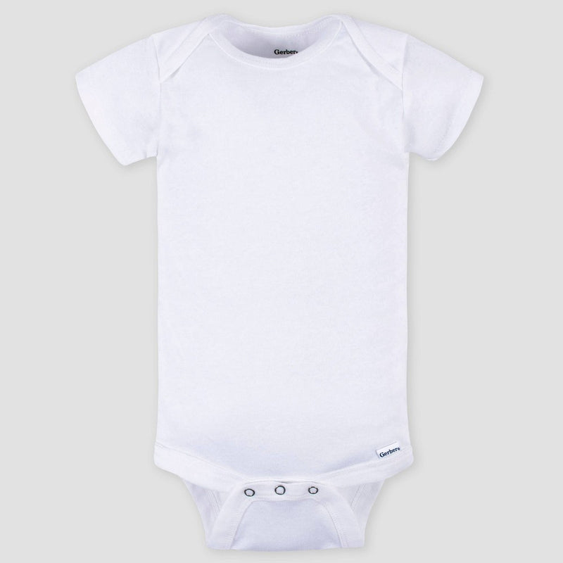 Gerber Baby 4pk Short Sleeve Onesies - White Newborn