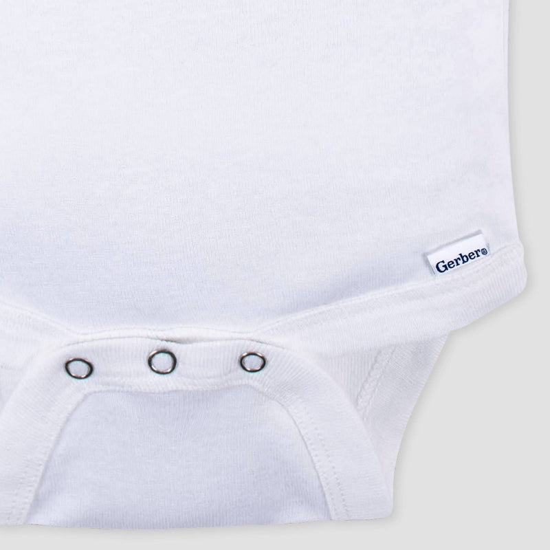 Gerber Baby 4pk Short Sleeve Onesies - White Newborn