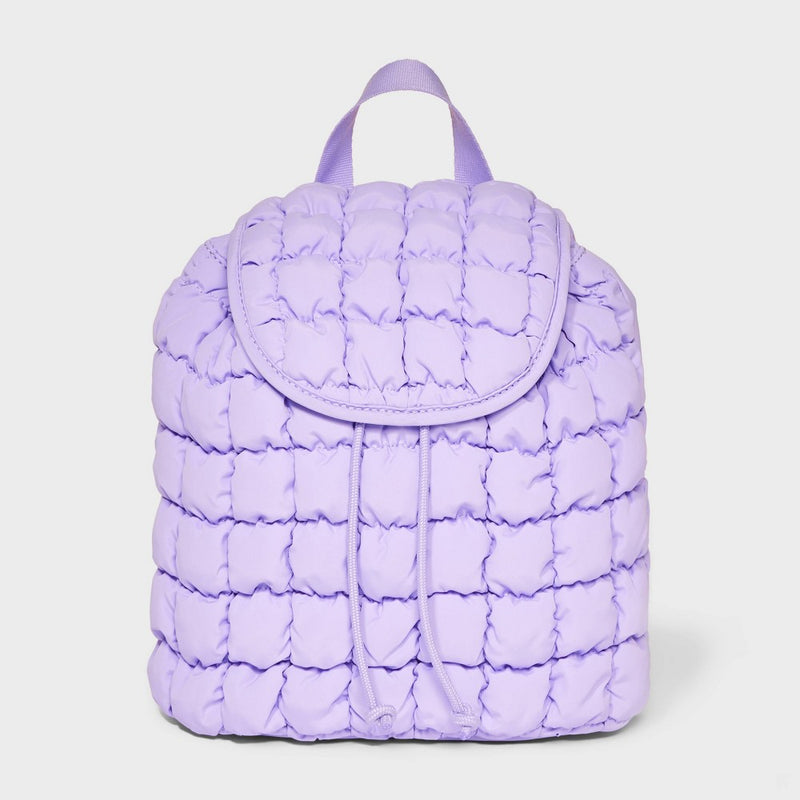 Kids' 8.5" Quilted Mini Backpack - art class Purple