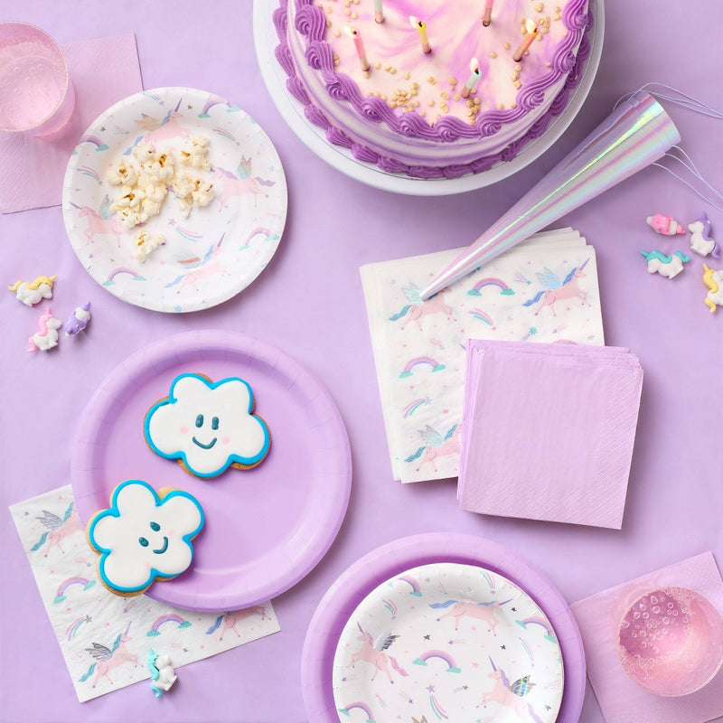 20ct Unicorn Snack Plates - Spritz