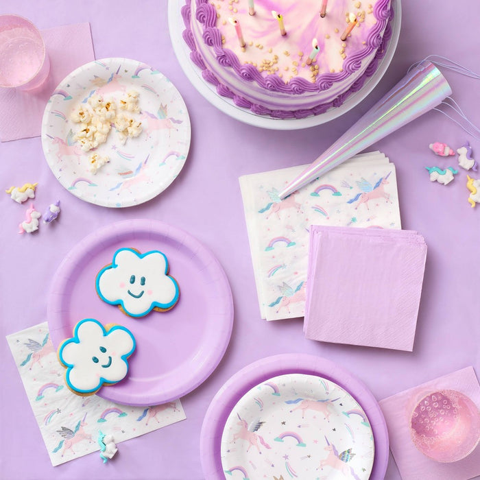 20ct Unicorn Snack Plates - Spritz