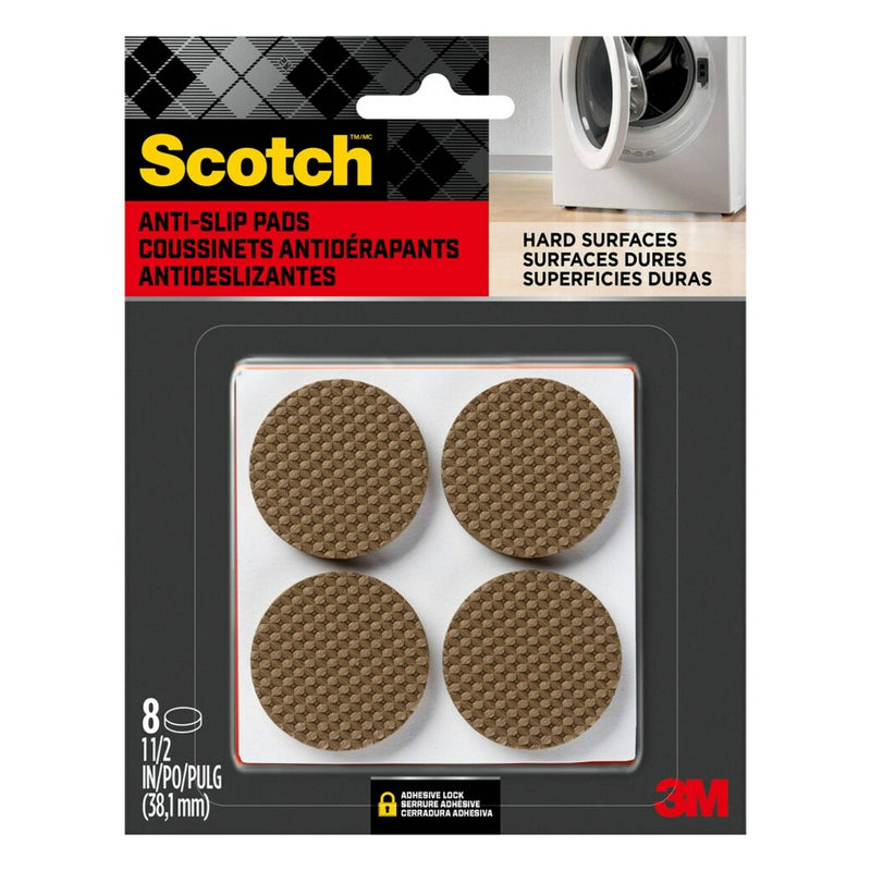 Scotch 8pk 1.5" Gripping Pads Brown