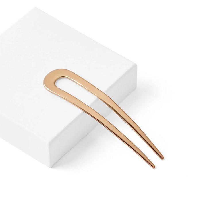The Hair Edit Sleek Chignon French Hair Pin - Gold