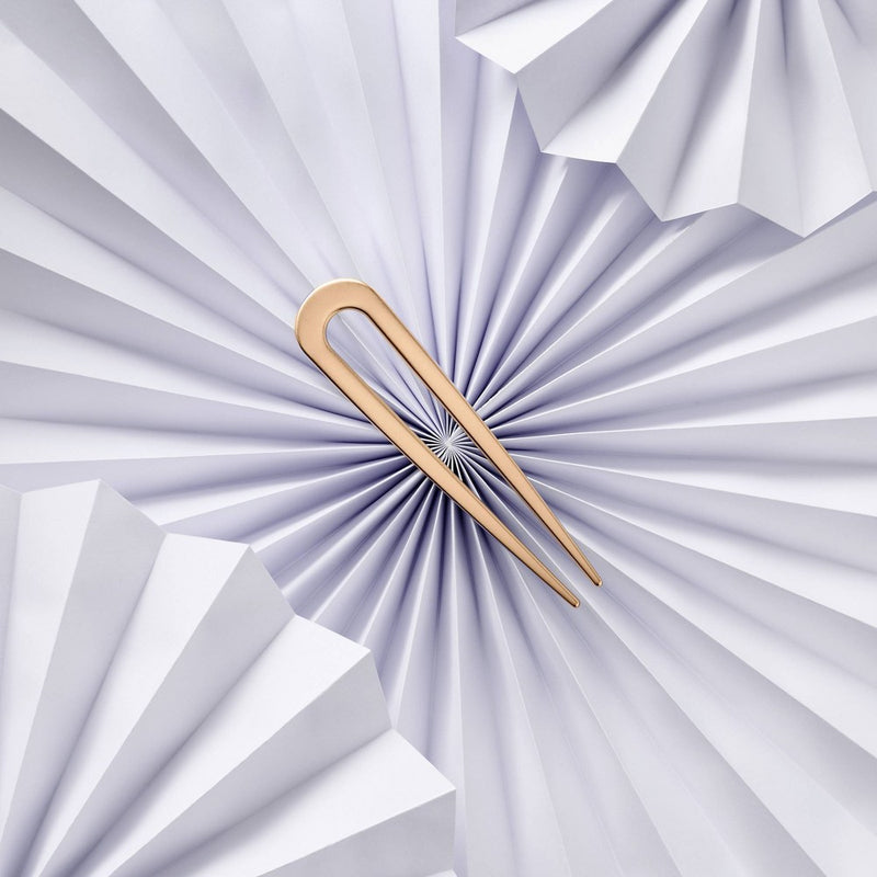 The Hair Edit Sleek Chignon French Hair Pin - Gold