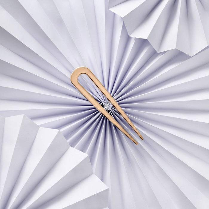 The Hair Edit Sleek Chignon French Hair Pin - Gold