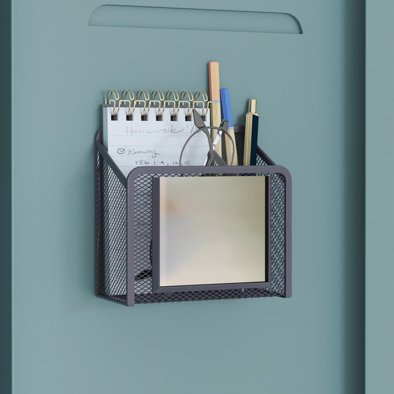 U Brands Locker Mesh Cup with Mirror - Dusty Black