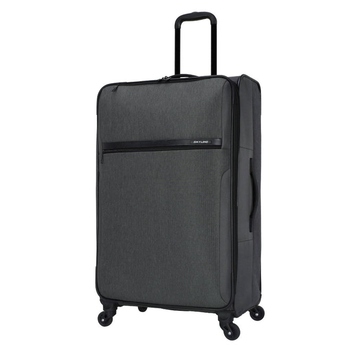 Skyline Softside Large Checked Spinner Suitcase - Gray Heather (LOCAL PICKUP ONLY)