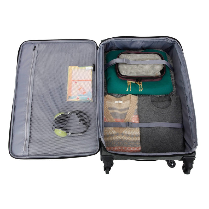 Skyline Softside Large Checked Spinner Suitcase - Gray Heather (LOCAL PICKUP ONLY)