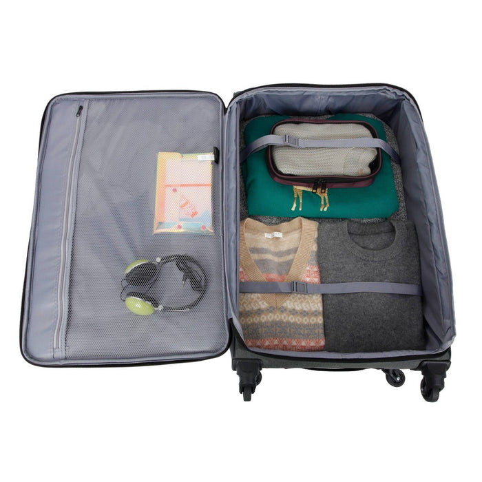 Skyline Softside Large Checked Spinner Suitcase - Gray Heather (LOCAL PICKUP ONLY)