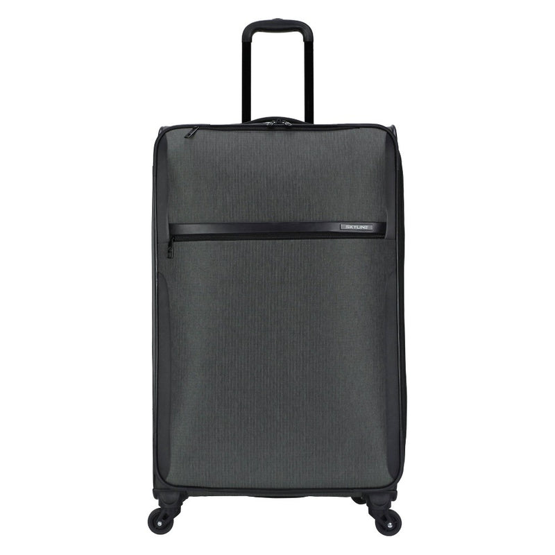 Skyline Softside Large Checked Spinner Suitcase - Gray Heather (LOCAL PICKUP ONLY)