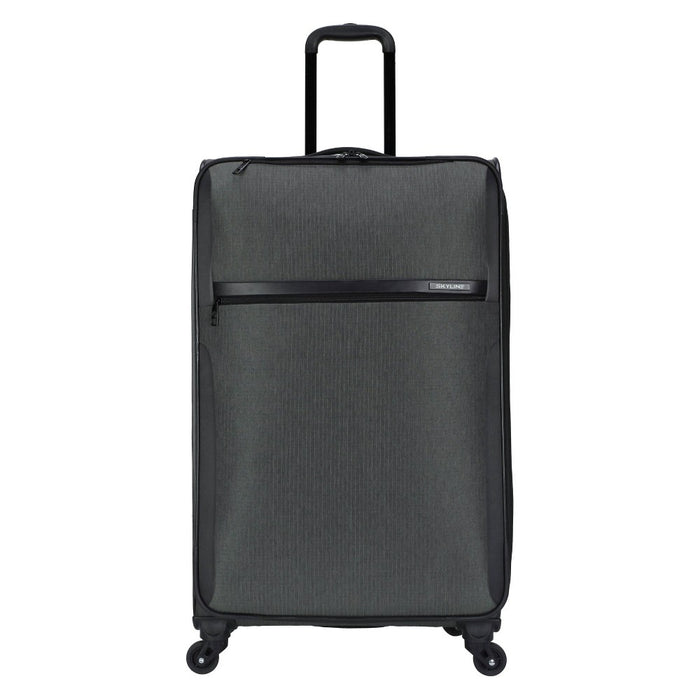 Skyline Softside Large Checked Spinner Suitcase - Gray Heather (LOCAL PICKUP ONLY)