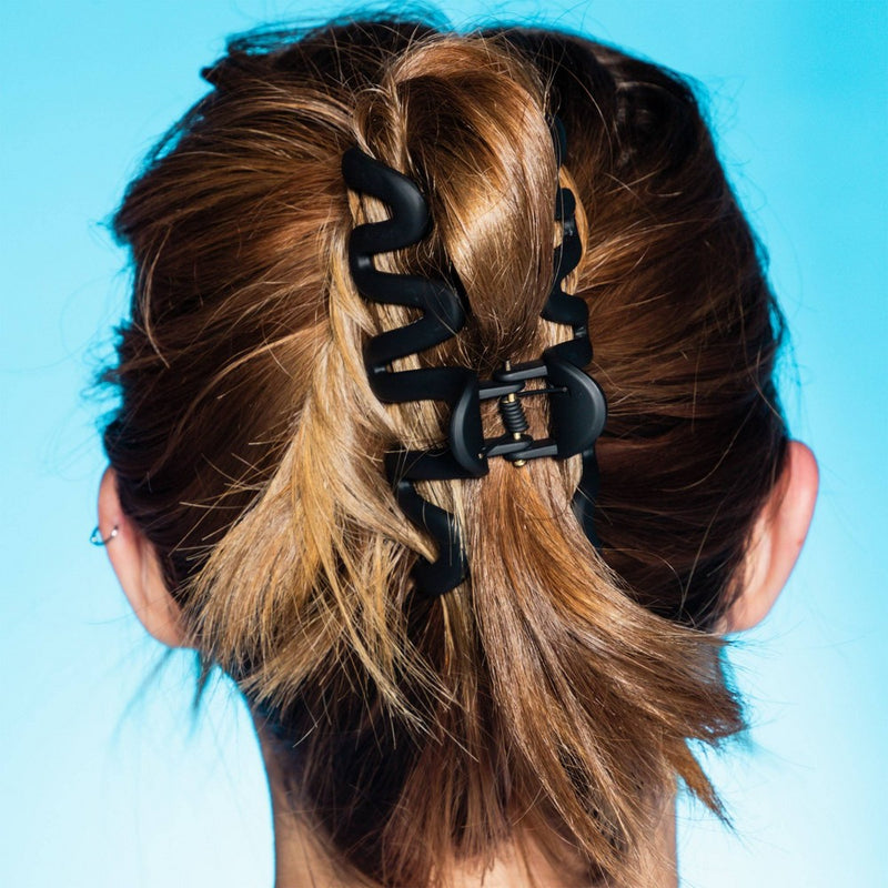 Gimme Beauty Medium Claw Clip - Blue/Black - 2pc