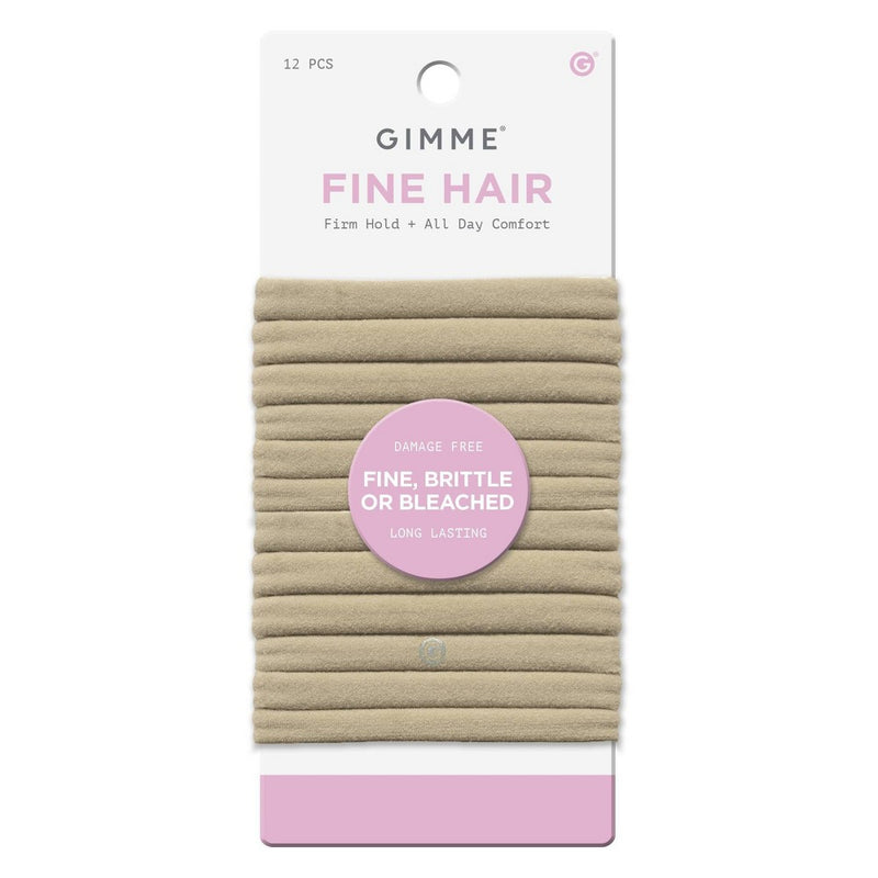 Gimme Beauty Fine Hair Tie Bands - Blonde - 12ct