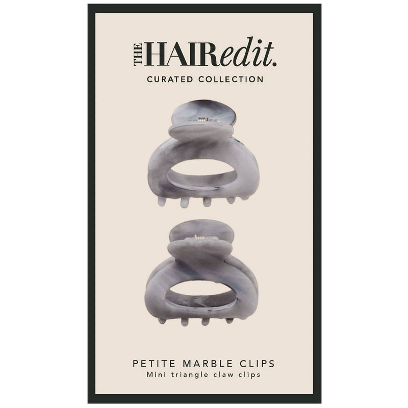 The Hair Edit Petite Marble Clips - 2pc