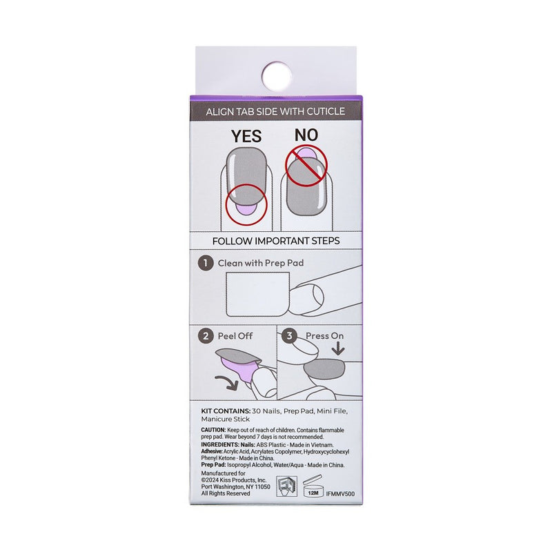 imPRESS Press-On Manicure Fake Nails - Fearless - 33ct