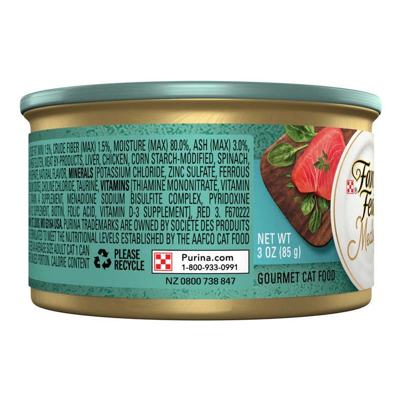 Purina Fancy Feast Medleys In a Delicate Sauce Gourmet with Fish Wet Cat Food Tuna Florentine with Garden Greens - 3oz