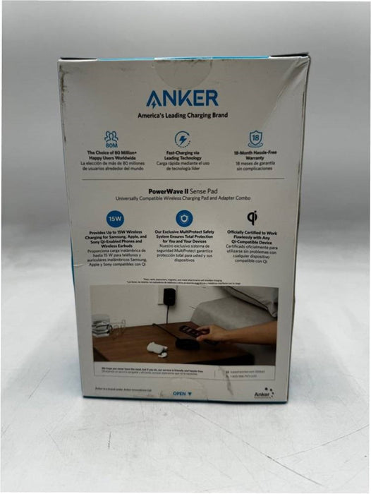 Anker PowerWave II 15W Qi Wireless Charging Pad (w/ Wall Charger) - Black