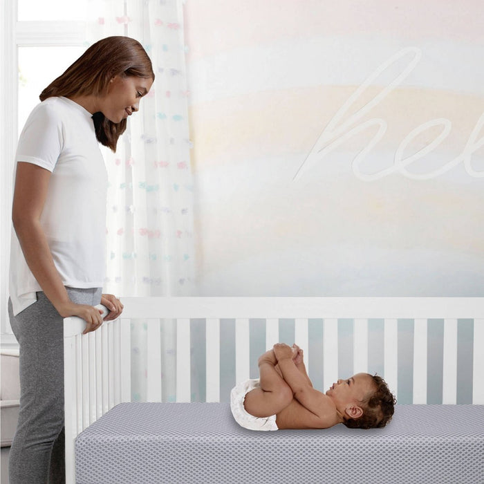 Simmons Kids' Soothing Nights Breathable Baby Crib Mattress and Toddler Mattress with Machine Washable Cover - Greenguard Gold Certified