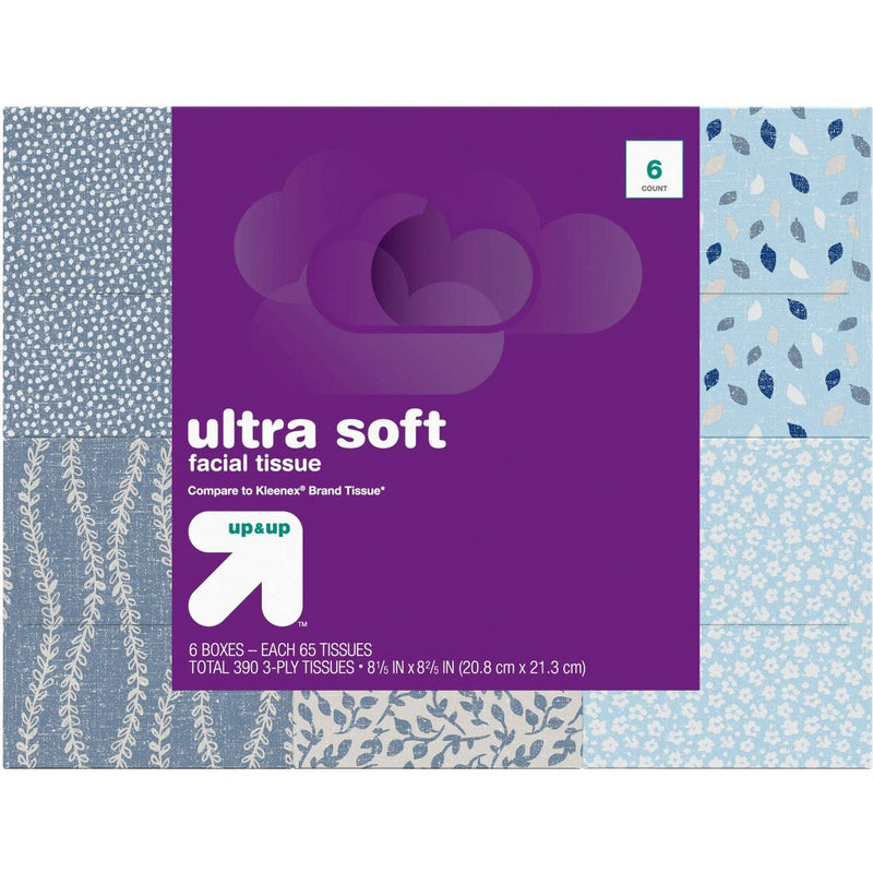 Ultra Soft Facial Tissue - 6pk/65ct - up&up