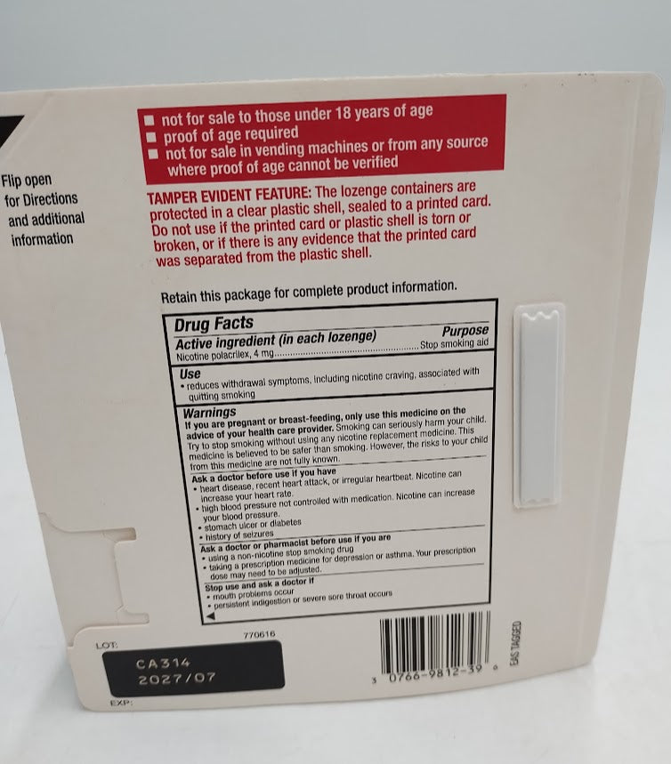 Nicorette 4mg Coated Nicotine Lozenge - Ice Mint - 80ct EXP 02/2028