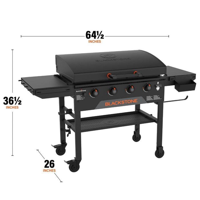 Blackstone 4 Burner 36" Original Omnivore Griddle with Hood Gas Grill #2322 Black: Propane Powered, Cast Iron Cooking Surface (LOCAL PICKUP ONLY)