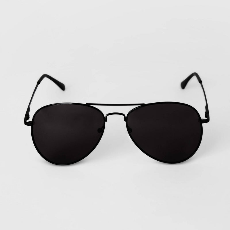 Men's Aviator Metal Sunglasses - Goodfellow & Co Black