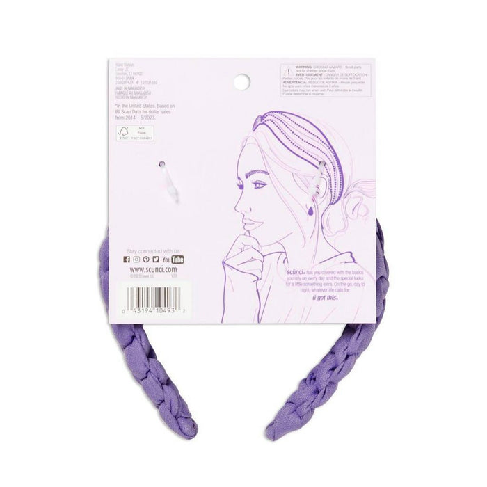 scunci be-u-tiful Fabric Wrapped Laced Headband - Purple