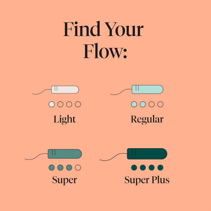 Cora Organic Cotton Tampons Mix Pack Regular/Super/Super+ Absorbency - 45ct