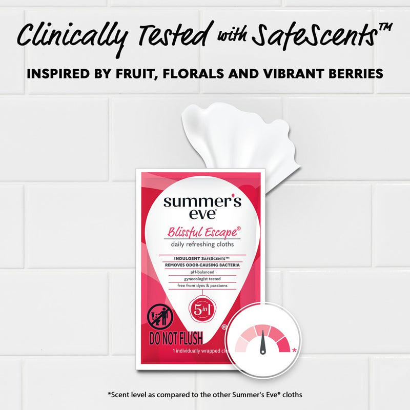 Summer's Eve Feminine Cleansing Wipes - Blissful Escape - 12ct