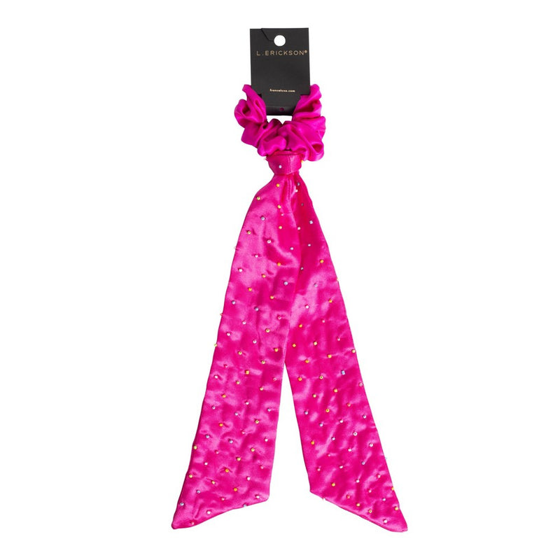 L. Erickson Beaded Long Hair Tail Pony - Fuchsia