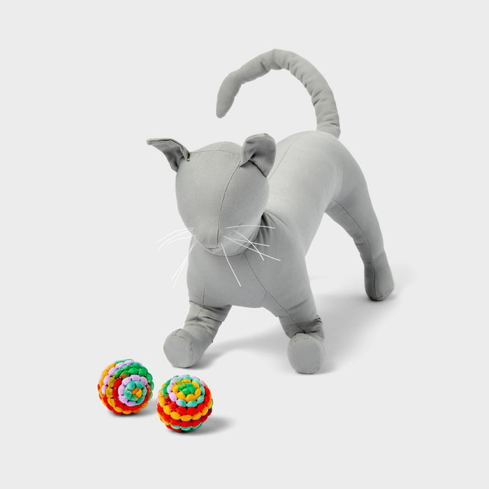 Rainbow Ball Cat Toy Set - 2pk - Boots & Barkley