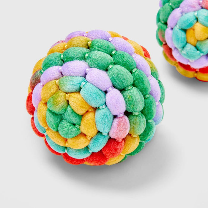 Rainbow Ball Cat Toy Set - 2pk - Boots & Barkley