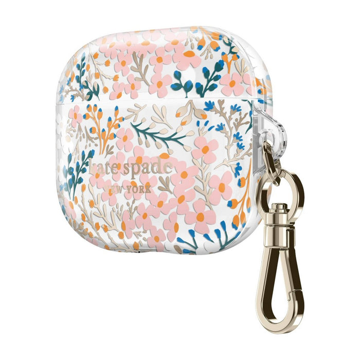 Kate Spade New York Apple AirPods (3rd Generation) Protective Case - Multi Floral/Rose/Pacific Green/Clear/Gold Foil