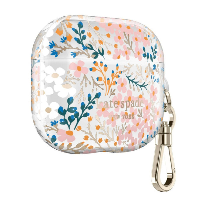Kate Spade New York Apple AirPods (3rd Generation) Protective Case - Multi Floral/Rose/Pacific Green/Clear/Gold Foil