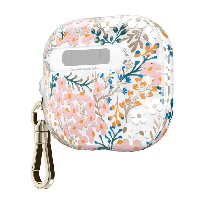 Kate Spade New York Apple AirPods (3rd Generation) Protective Case - Multi Floral/Rose/Pacific Green/Clear/Gold Foil