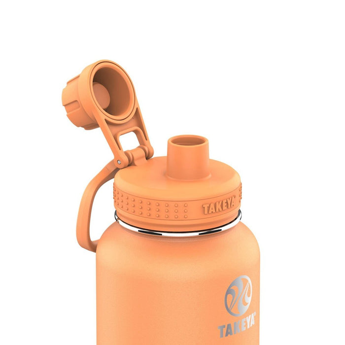 Takeya 32oz Active Insulated Stainless Steel Water Bottle with Spout Lid - Tart Orange
