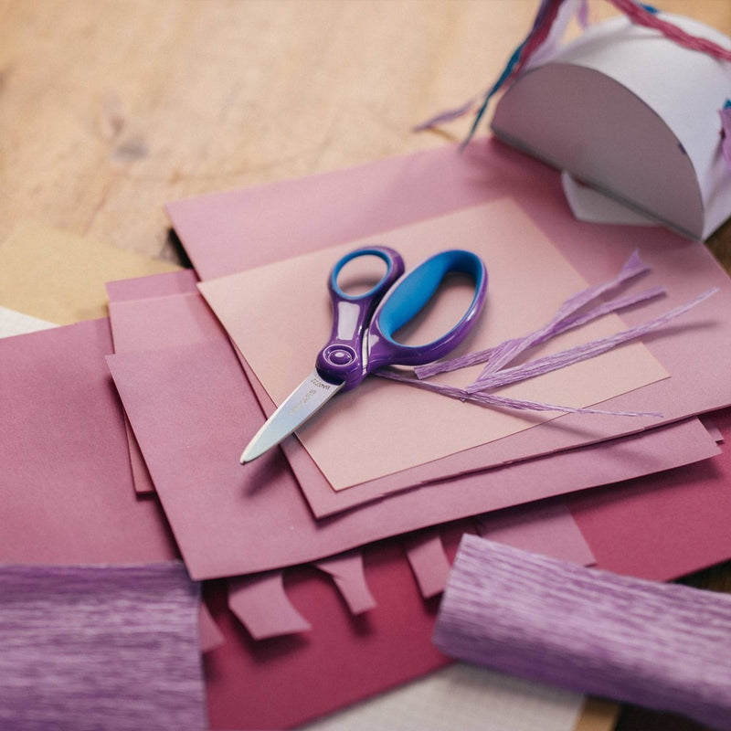 Fiskars Pointed-Tip Softgrip School Supplies Big Kids Scissors for Kids 8 to 11 - 6" Scissors - Purple Ombre