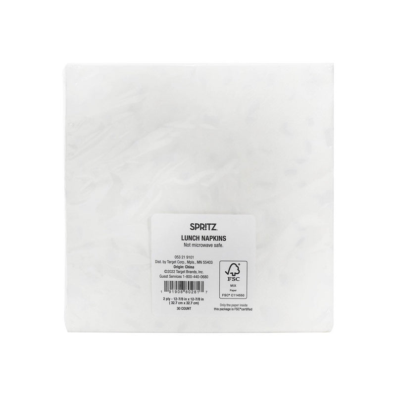 30ct Holographic Lunch Napkins Aqua - Spritz
