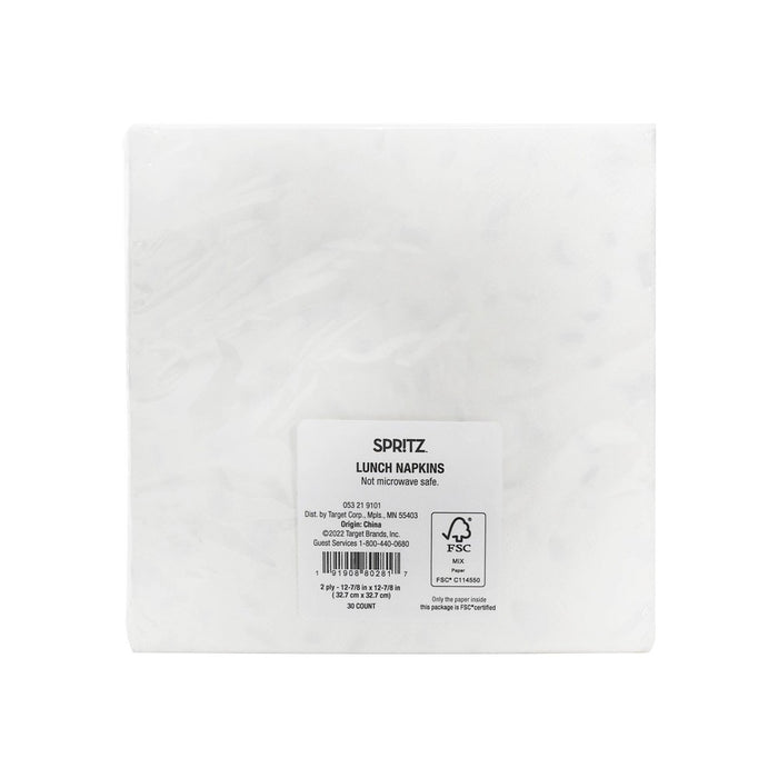 30ct Holographic Lunch Napkins Aqua - Spritz