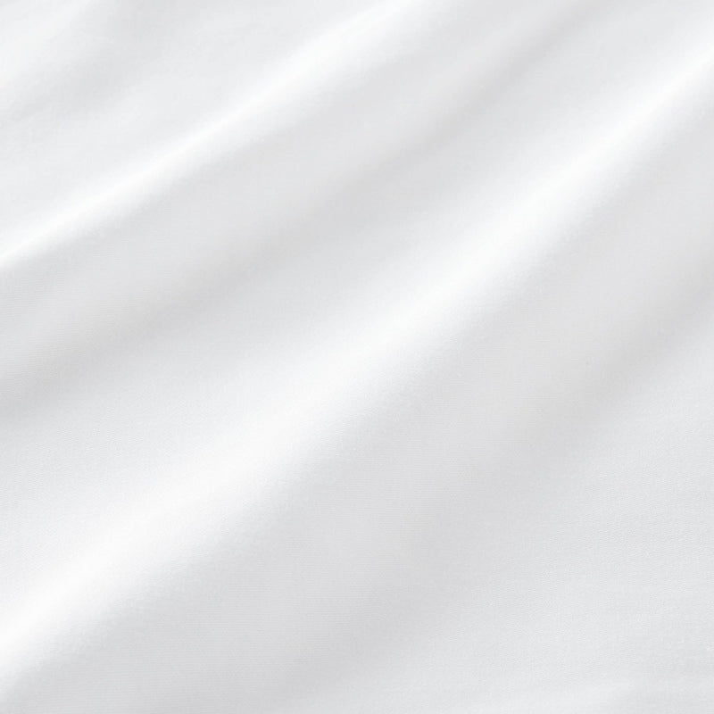 Full Easy Care Cotton Blend Sateen Fitted Sheet White - Room Essentials
