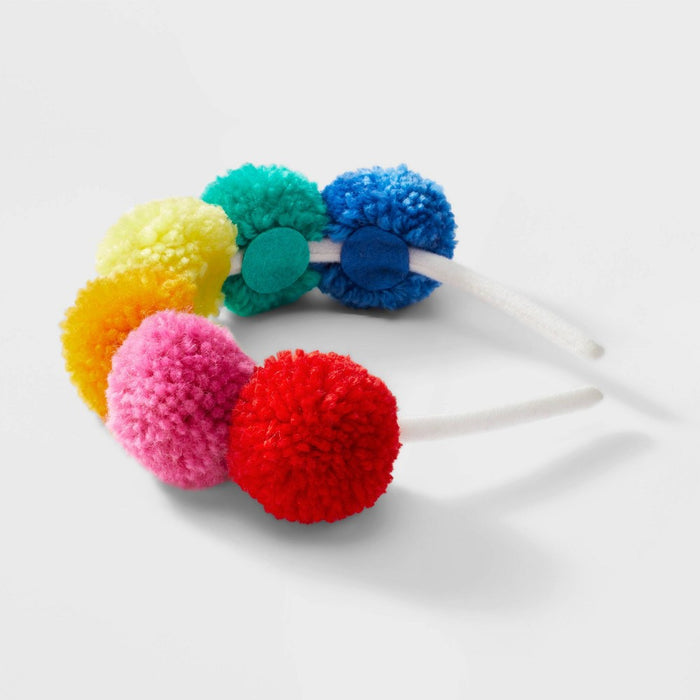 1ct Rainbow Pom-Pom Headband - Spritz