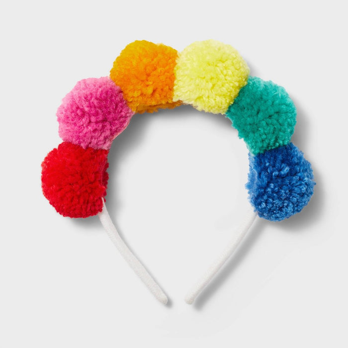 1ct Rainbow Pom-Pom Headband - Spritz