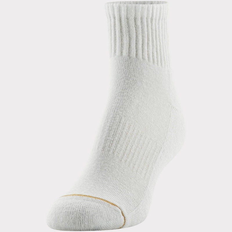 All Pro Women's 6pk Quarter Cotton Athletic Socks - White 4-10